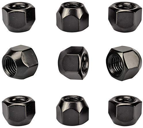 Dado per ruote, colore nero, confezione da 20, per cerchioni in acciaio