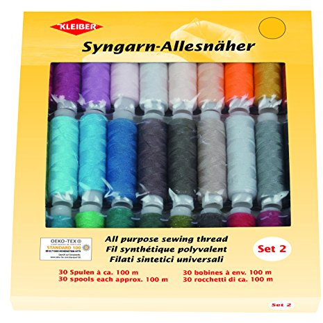 Kleiber 71059 Syngarn - Allesnäher Set 2 Nähgarn, Stoff, Mehrfarbig, 6 x 1, 5 cm
