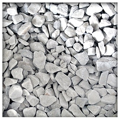 Kieskönig Marmorsplitt Carrara Weiss Marmorkies Gartenkies Zierkies Edelsplitt 22/30 mm 25 kg Sack