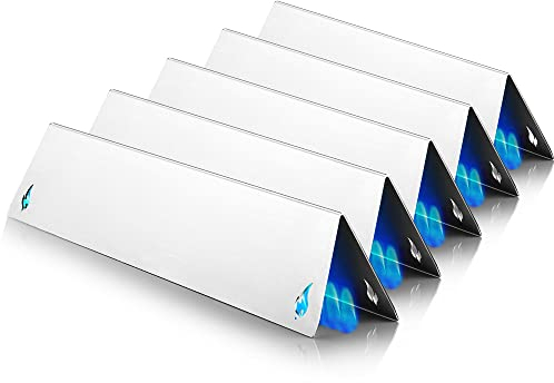 ecooe V2A Edelstahl Aromaschienen Flavorizer Bars für Weber Spirit und Spirit II - 300er Baureihe ab 2013 - Ersatz für Weber 7636 (5 Stück) - passend für Weber Spirit E S 310 320 330 und mehr