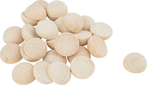 VBS XXL Holz-Halbkugel Ø 30 mm 25 Stück Holzkugel geschliffen poliert ohne Bohrung Durchmesser 3 cm Höhe 1.5 cm Rohholz Bastelbedarf Dekoartikel