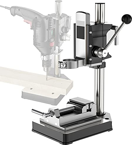 LXX Drill Press Stand Drill Press Stand for Hand Drill with Vise Benchtop Drill Press Adjustable Universal Bench Clamp Work Station for Precision Drilling