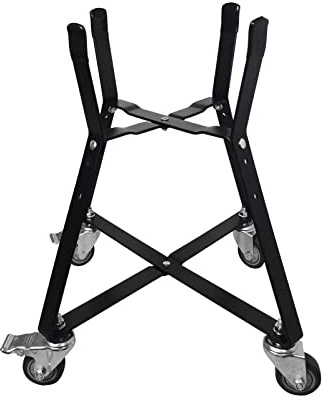 Quantfire MinMax Big Green Egg Nest, Grill Stand for Big Green Egg Accessories, Rolling Nest with Heavy Duty Locking Caster Wheels Powder Coated Steel for BGE Smoker Kamado Joe Accessories