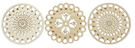 Curqia Stickgarnsortierer aus Holz, mit 20 Löchern für Bänder, Angelschnur, 3 Stück