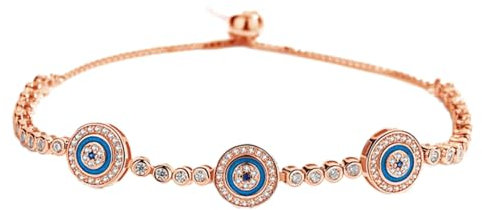 Echte 925 Sterling Silber Armbänder Für Frauen Charms Evil Eye Lucky Hamsa Blau Cz Gelbgold Tennis Armbänder Männer Schmuck