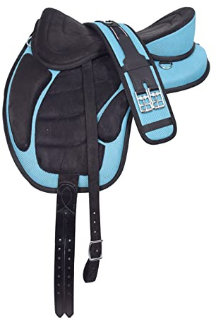 WILD RACE Freemax Sattel Baumloser Sattel/Treeless Saddle Freemax Saddle (16, (Turquoise)