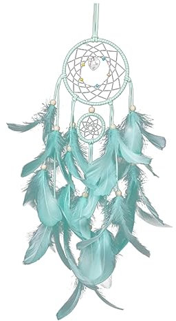 LIFKOME Handmade Dream Catcher Wall Decor Spider Web Dream Network Pendant Green Craft Set for Bedroom Decor