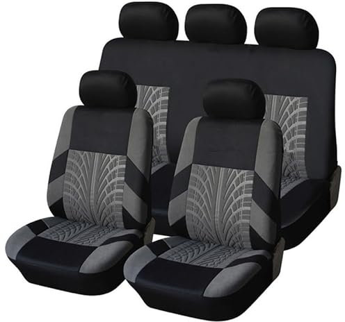 WITH001 Auto Sitzbezüge für Hyundai Tucson III (TL) 2015 2016 2017 2018 2019 2020, Bequem und Atmungsaktiv Stoff Seat Schonbezüge Innenraum Auto-Schonbezüge Zubehör,D Grey