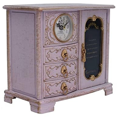GOOPEEG Ohrring-Aufbewahrungsbox Vintage Trinket Schmuckschatulle Mit 3 Schubladen Multifunktionale Schmuckaufbewahrungsbox Distressed. Schmuck-Organizer (Color : E, Size : 22.5x15x11.5cm)