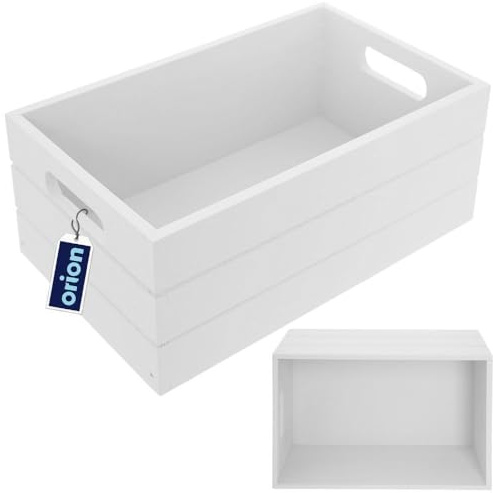 orion group Holzkiste Aufbewahrungskiste Aufbewahrungsbox mit 36x26x15 cm | Griffen