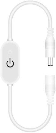 Lumière LED DC12 V 5 V 3 A avec variateur tactile fonction de mémoire dimmable de luminosité avec prise DC adaptée pour bande lumineuse LED COB 5050 SMD(Couleur : blanc)