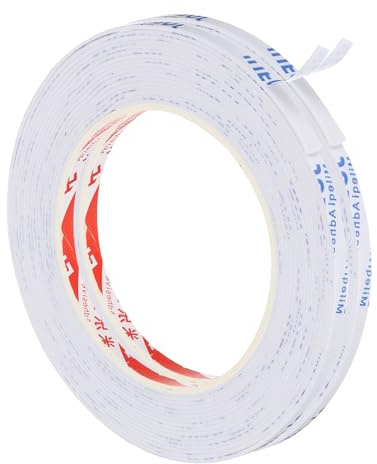 PATIKIL 2 Paquets Ruban en Mousse d'Étanchéité 5m/16,4ft 5mm x 1mm Blanc | 5mm de Largeur 1mm d'Épaisseur Bande d'Étanchéité Adhésive Simple Face pour Portes et Fenêtres, Isolation Tuyaux