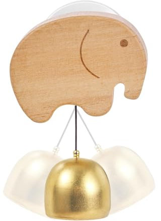 Campanello per porta del negoziante, campanello per negoziante - Campanello per porta in ottone | Promemoria di ingresso in ottone con ornamento per animali in legno a ventosa per frigorifero, camera