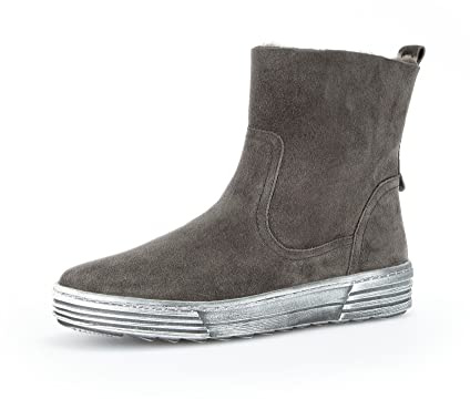 Gabor Damen Combat Boots, Frauen Stiefeletten,Lammfell,Winterstiefel,Winterschuhe,gefüttert,Stiefel,Bootee,Booties,Pepper,38 EU / 5 UK