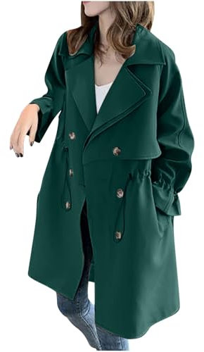 Trench Donna con Cappuccio Cappotto Doppiopetto Lungo Classico Antivento Piumino 100 Grammi Donna Spolverino Donna Giacca Imbottita In Cotone Leggero Primavera E Autunno Moda Donna