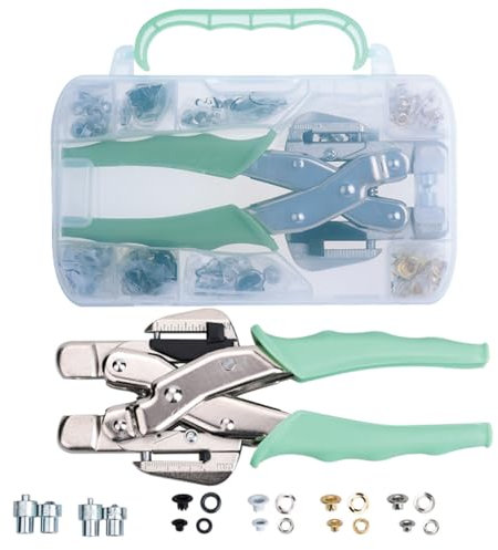 160 Pezzi Kit di Pinze per Occhielli Occhielli in Metallo, Passacavo da 3 Mm e 5 Mm Pinza per Occhielli con Occhielli per Teloni per Scarpe, Borse in Pelle, Abbigliamento, Artigianato Fai da Te