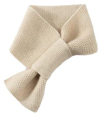 Damen-Schal, Kaschmir, kurz, gestrickt, warm und warm, Schalldämpfer, einfarbig, Kaschmirschal für Damen, beige, One size