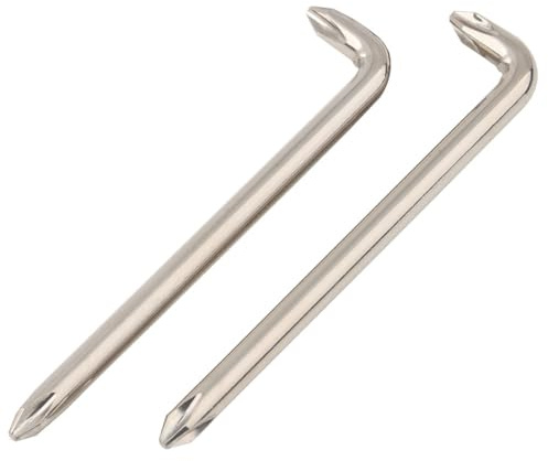 2 Piece L-Shaped 90 Degree Right Angle Screwdriver, 6mm PH2 Phillips Screwdriver Short Arm for Fender Narrow Space Hand Tool