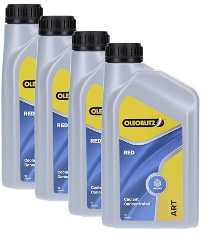 Oleoblitz Kit 4X Art Red by Petronas Liquido Refrigerante Protettivo per Radiatori - Concentrato - 4 Confezioni da 1 Litro