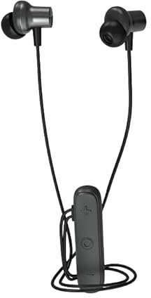 Écouteurs Sans Fil Bluetooth 5.4 à Réduction Active du Bruit, basses stéréo, Casque Cravate Sans Fil ultra-léger, Écouteurs Intra-auriculaires Magnétiques, Autonomie de 18 h, pour Phone, Tablette Noir