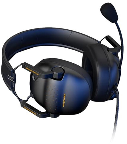 Javoryxh Auriculares para juegos con micrófono, auriculares sobre la oreja con micrófono con cancelación de ruido, sonido envolvente estéreo 7.1 para laptop