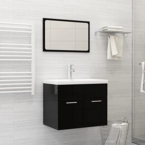 Lavabo da Incasso con Rubinetto, Ceramica Bianca con Troppopieno, Design Moderno per Bagno o Lavanderia, Completo di Scarico Push-Open, 61 x 39 x 18 cm
