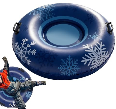 Tiajingzi Schlauchrodel | 110 Zentimeter Aufblasbare Schneetube Kältebeständig | Robuster Schlitten für Kleinkinder,Für Winter Outdoor Aktivitäten Abenteuer Erkundungen Rennen Partys Lager