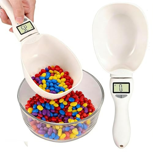 Electronic Measuring Spoon, Adjustable Digital Spoons Scale with Conversion LCD Display, 800g Precision Smart Kitchen Gadget for Cooking Baking Coffee Spices Pet Dog Cat Food(1pc)