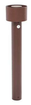 Arcchio LED Außenleuchte Milten mit Bewegungsmelder (Modern) in Braun aus Aluminium (1 flammig,) - Wegeleuchte Pollerleuchte Wegelampe Sockelleuchte
