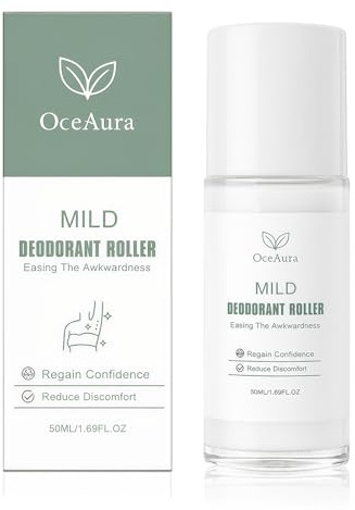 Deodorante Roll-On Senza Alluminio, Deodorante Naturale Antitraspirante | Deodorante Ascelle per Donna Uomo, Contro Sudorazione e Cattivi Odori - 50ML