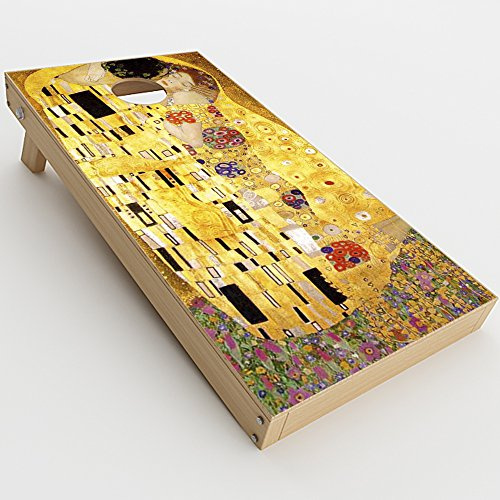 Skin Decal Vinyl Wrap for Cornhole Game Board Bag Toss (2xpcs.) Skins Stickers Cover/The Kiss Painting Klimt