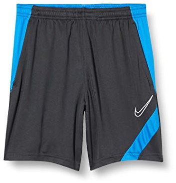 Nike Pantalones Cortos Unisex para niños Academy Pro Knit KP, Unisex niños, Corto, BV6946-066, Gris Antracita/Azul Foto/(Blanco), 12-13 Años