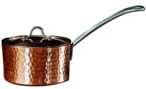 Sertodo Petit French Copper Butter Pot with Lid | 1.5 cup Capacity | Naturally Non-Stick Tin Lining, Pure Copper Body, Stainless Steel Handle | Perfect for Souffle, Full Stick Butter Melting and More