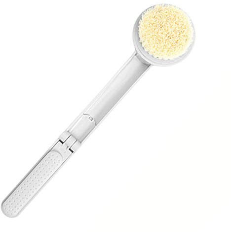 Badebürste Körperbürste Faltbar Langem Griff Rückenbürste Premium Badebürste mit Naturborsten für die Verbesserung der Blutzirkulation/Eliminating Müdigkeit