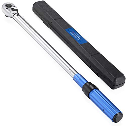 BULLTOOLS Drehmomentschlüssel-Set, 1,27 cm (1/2 Zoll), verstellbar, 90 Zähne, Drehmomentschlüssel mit Schnalle, 33,75 - 337,5 Nm