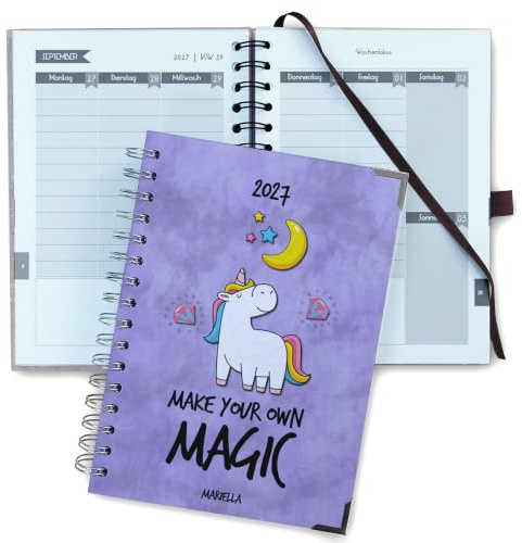 FEENSTAUB Individueller Terminkalender, personalisierbares Cover, Kalender selbst gestalten mit vielen Extras, Taschenkalender 2026