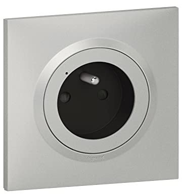 Legrand - Rallonge multiprise rotative avec 4 prises de courant Surface , interrupteur et parafoudre - blanc et gris foncé