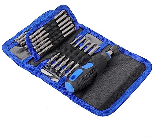 Schraubendreher-Bit-Sets, 24 Stück, 100 mm lang, PH1-3 PZ1-3 T10-30 Schraubendreher-Bit-Set, Schnellspanner, Magnetischer Bithalter, Adapter, Verlängertes Magnetisches Bit-Set für Heimwerker