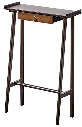 Tables de Dos de Canapé Étroite, Petite Table Console, Table D'entrée Carrée avec Tiroirs De Rangement, Table D'appoint Décorative Vintage pour Salle D'étude Petit Espace(Size:50 * 20 * 85CM,Color:A)