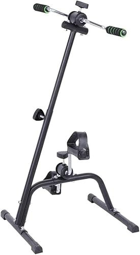 BGFYUSF Heimtrainer für Arm- und Beintrainer – Pedaltrainer für Arm- und Beintraining – Tragbarer Pedaltrainer – Fitnessgerät für Senioren (Schwarz)
