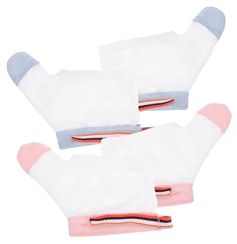 ibasenice 4paare Daumenschutz Handschuhe Fingerhandschuhe Gegen Daumenlutschen Verstellbar Aus Strapazierfähigem Sicher Für Gesundheit Für Neugeborene Und Kleinkinder