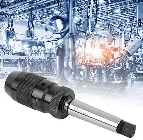Fictory Fictory - Portabrocas autoapretable de 1 a 16 mm, bloqueo automático sin llave y portabrocas para máquina de fresado