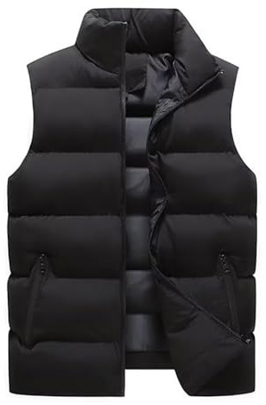 Men's Quilted Puffer Vest Padded Gilet Bodywarmer Sale Clearance Down Jacket Lightweight Waistcoat Sleeveless Puffer Coats with Zip Pockets for Winter Outdoor Work Sports Running UK Plus Size M-5XL