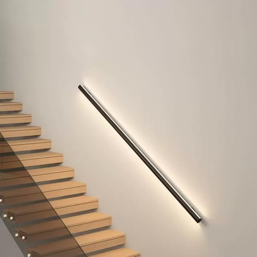 Aluminium-Handlauf-Haltegriff für Veranda, Geländer, Deck, lange einfache Linien, Treppengeländer, Handlauf-Set mit dekorativen Geländern, Innenkorridor-Seite, 1,8 m
