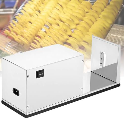 Hydravex Affettatrice elettrica per Patate Tornado, affettatrice a Spirale per Patate, affettatrice per Patate attorcigliate, affettatrice a Spirale per Verdure in Acciaio Inossidabile più Spessa