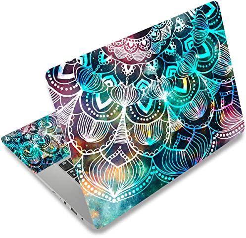 icolor Laptop Skin Aufkleber Folie Cover Vinyl Aufkleber für 13 13,3 14 15 15,4 15,6 Zoll Notebook Schutzfolien Laptop Selbstklebend Kunst Dekorative Schutzhülle (Blaue Blume)