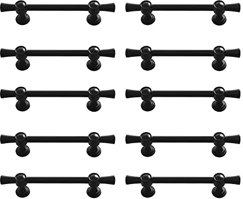 Maniglie for armadietti, Confezione da 10 maniglie for armadietti 5 Maniglie for cassetti spazzolate al centro con foro Hardware in acciaio inossidabile massiccio con viti for cassettiera, guardaroba