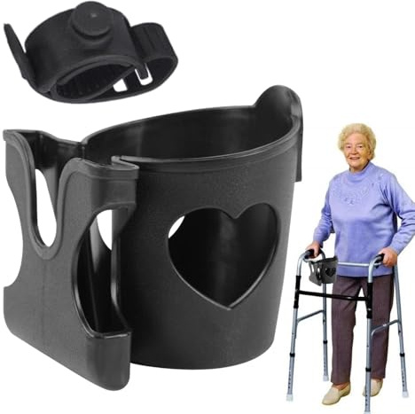 Stroller Cup And Phone Holder, Portable Cart Cup Holders,Scooter Cup Holder, Adjustable Stroller Phone Holder,Walker Accessories For Pushchair
