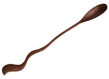 Purecopper Cucchiaino da caffè vintage da 18 cm, in rame anticato forgiato a mano, adatto per mescolare caffè, latte e cocktail (1)