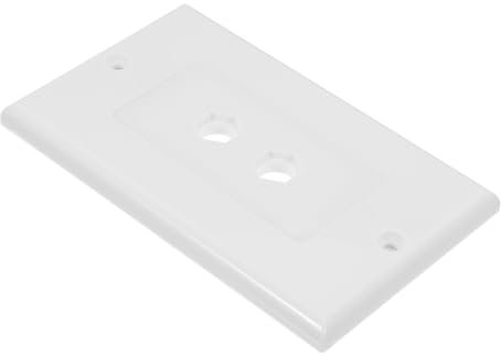 KONTONTY Plaque Murale Audio pour Haut-parleurs, 2 Ports, Connexion Stable, Abs, avec Vis, pour Home Cinéma et Installations Audio